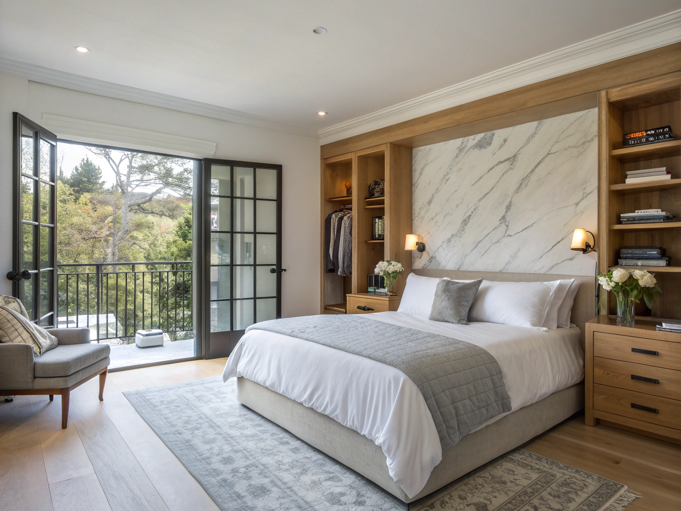 Spacious master bedroom suite addition with vaulted ceiling and natural daylight