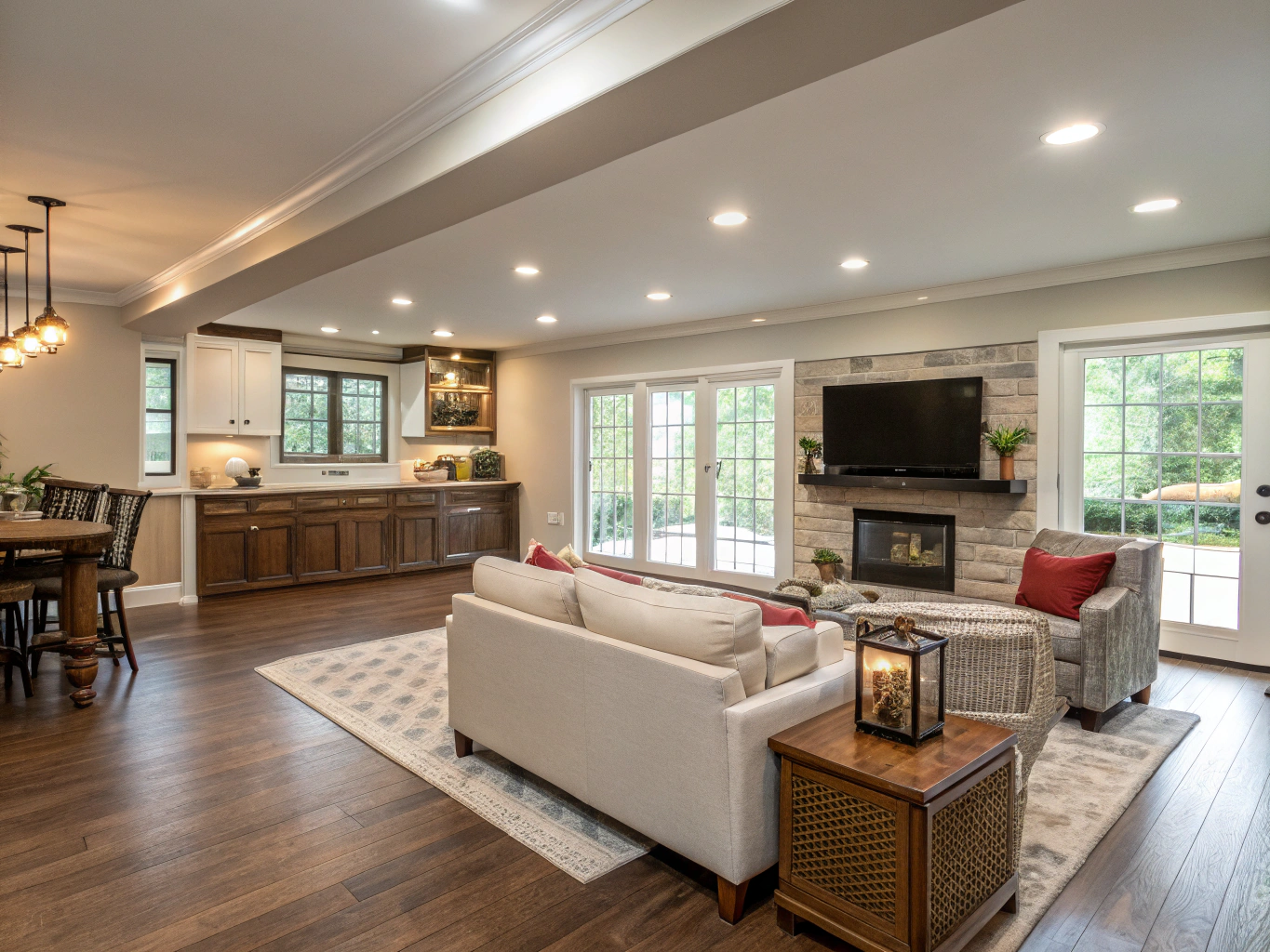 Whole-home renovation with open-concept living and custom millwork in Brookhaven