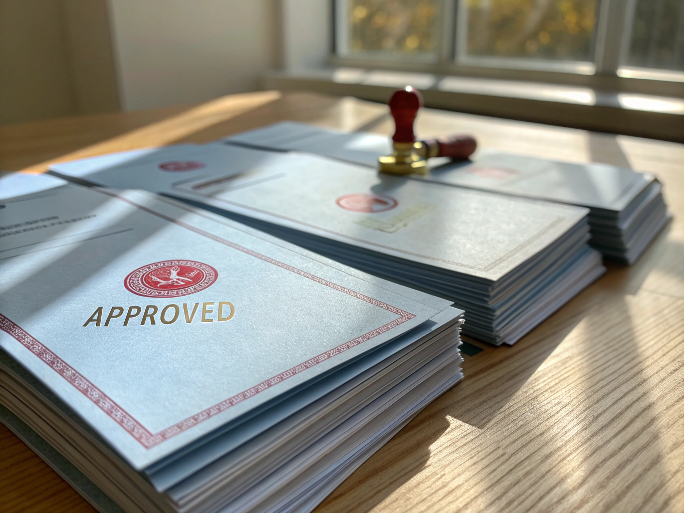 Official architectural permits and building code site review documentation