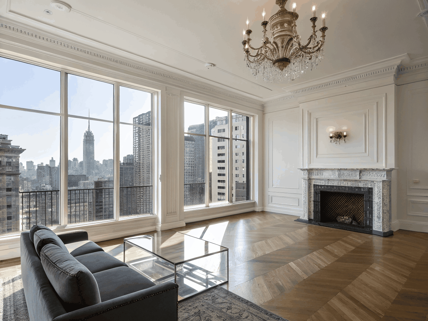 Open-concept living room addition with hardwood flooring in Drew Valley