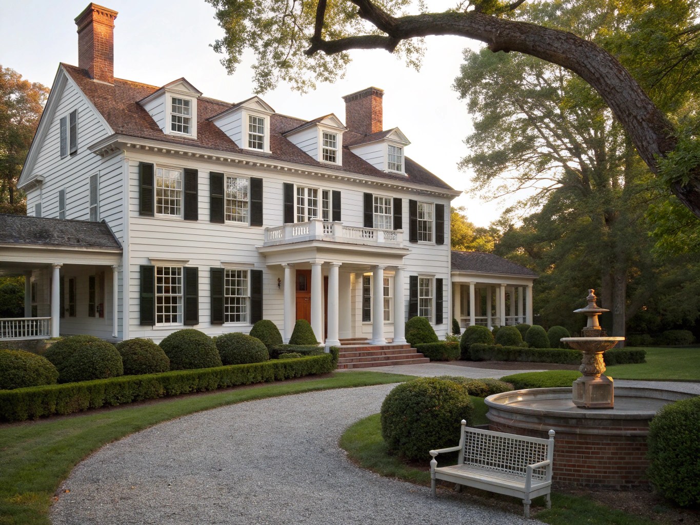 Renovated stately brick home with manicured landscape in Brookhaven