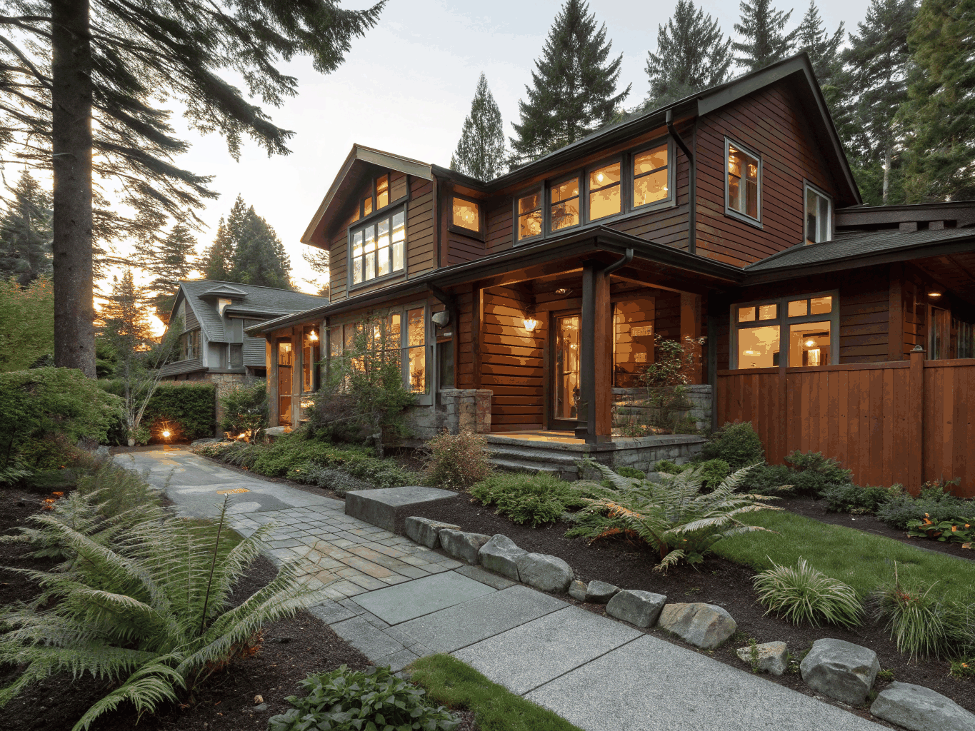 Contemporary home with attached timber porch in Lynwood Park